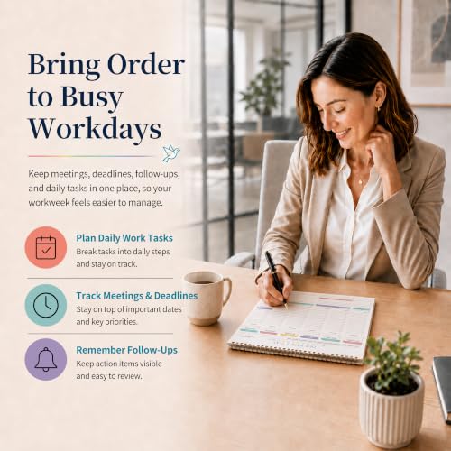 2PC Weekly To Do List Notepad with Habit Tracker, 8.5" x 11" - color: White-2PC