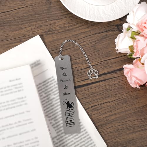Cat Bookmark, Zinc Alloy Cute Funny Bookmark with Paw-Shaped - style: Butterfly Cat