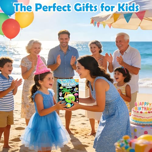 FUNNYB&G Foil Art Craft Kit for Kids, Sparkly Birthday Gift Toy for Kids - style: Summer