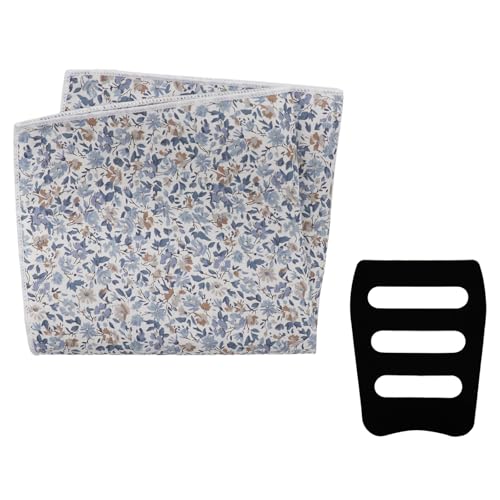 Cotton Floral Handkerchiefs for Men Wedding Evening Daily Work Prom - color: Blue,brown,white