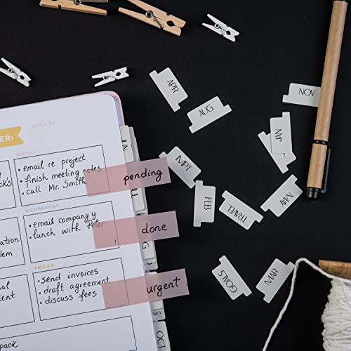 DiverseBee Transparent Sticky Notes Set with Quick Dry Pen (Pastel) - color: Pastel