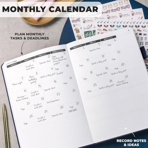Clever Fox 13-week Ultimate Achiever's Daily Goal Planner, Navy Blue - color: Navy Blue