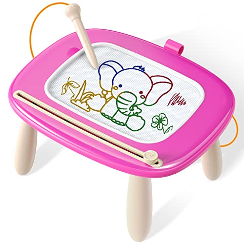 Seimome Magnetic Drawing Board, Toddler Girl Toy for 1-3 Year Old, Doodle Board Learning and Educational Toy for 1 2 3 Year Old Baby Birthday Gift- Deep Pink - color: Deep Pink