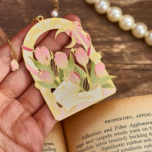 3 PCS Floral Metal Bookmark, Hand-Drawn Pretty Book Marks for Reading Women, Rose, Tulip, Daisy Book Lovers Gifts, - style: Floral Bookmarks