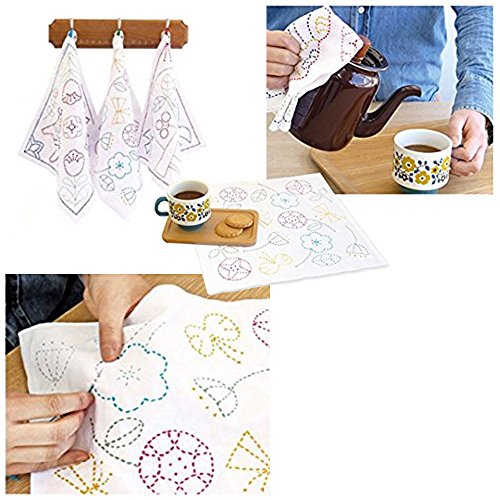 Japanese Sashiko Traditional Embroidery/Needlework/Cross Stitch Kit - Made in Japan, Pattern : Dalecarlian Horse