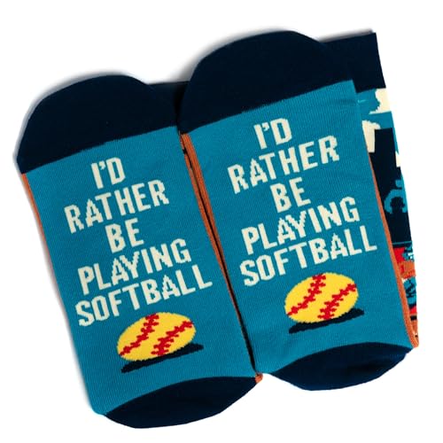 Lavley Women's Funny Socks Cute Novelty Gift for Women & Teens - color: Softball