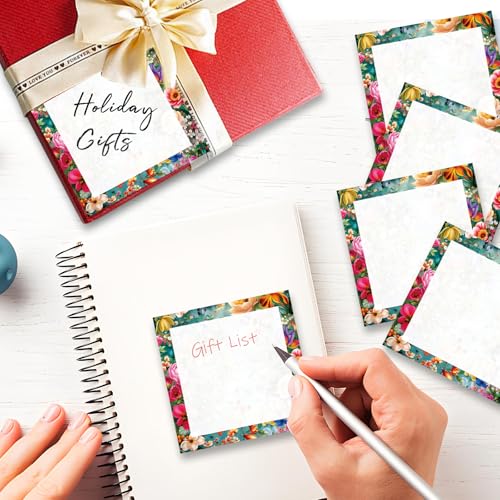 Sticky Notes 3x3 Inches, Cute Self-Stick Note Pads, Funny Memo Pads, Easy to Post Sticky Notes for Office, Home & Notebook Bright Flower Mix - color: Bright Flower Mix