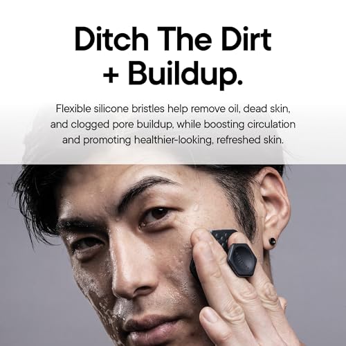 TOOLETRIES Silicone Face Scrubber, Facial Cleansing Brush - Charcoal - color: Charcoal