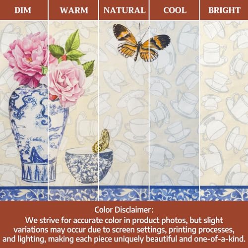 Maison d' Hermine Placemats Set of 4 Reusable 100% Cotton (13"x19") - color: 025 - Canton, size: 13" X 19" (Pack of 4)