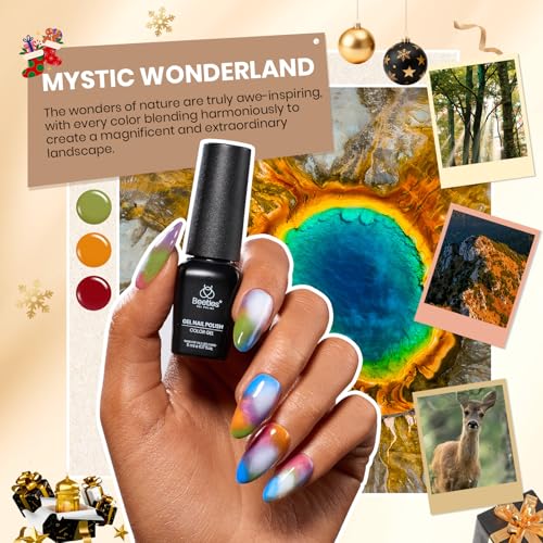 Beetles Gel Nail Polish Kit with U V Light -54 Pcs 32 Colors Gel Nail Kit - color: C-Mystic Wonderland