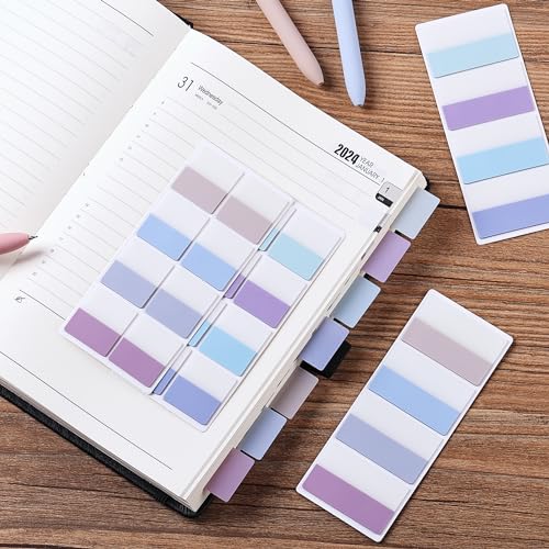 Mr. Pen- Sticky Index Tabs, 360 Pcs, Pastel Sticky Tabs for Notebooks - color: Morandi, size: 1.8" × 1", 1" × 1", 360 pcs