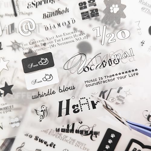 Kawaii Japanese Stickers Book,20 Sheets Vintage Scrapbook Japanese Stickers for Journaling,Junk Journal,Bullet Journaling,Diary,Scrapbooking Supplies,Calendar(Folded Page Text2) - color: Embrace