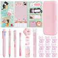 11 Pcs Pink Cute Cat Stationery Gifts Set, Kawaii School Supplies