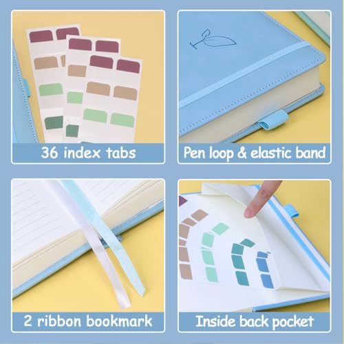 Hoci Poci 400 Pages Lined Journal Notebook, 5.8" x 8.4", Light Blue - color: Light Blue, size: Lined-400 Pages (5.7"×8.3")