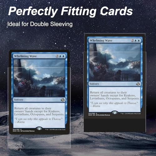 100 Pack Card Sleeves, Perfect Fit Inner Sleeves Ideal for Double-Sleeving, Trading Card Sleeve Compatible with MTG, TCG, Gaming Cards - color: Clear, size: 100 Pack