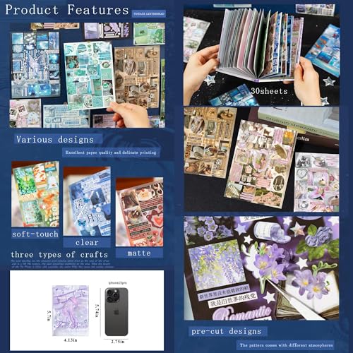 Japanese Sticker Books for Journaling Supplies, Retro Japanese Stickers - color: Truth