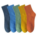 Women's Cotton Quarter Crew Socks - color: 24 Multicolor - 5 Pairs