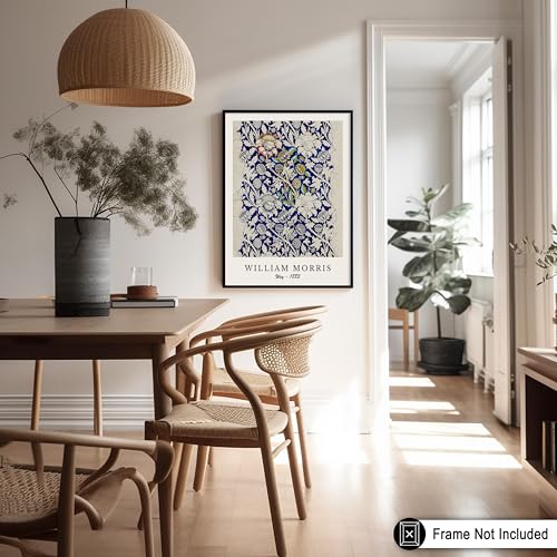 Poster Master William Morris Poster - Wey Print - Flower Art - Botanical Art - Exhibition Artwork - Textile Pattern Piece - Floral Illustration - Aesthetic Creation - Office or Living Room Decor - 11x14 UNFRAMED Wall Print - color: Style-03, size: 11"L x