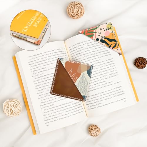 3 Pieces Leather Bookmarks, Personalized & Cute Book Accessories for Reading Lovers, Page Markers for Women Men Girls Boys Student Teacher Kids Retirement Birthday Gifts (Boho Style) - color: Boho Style