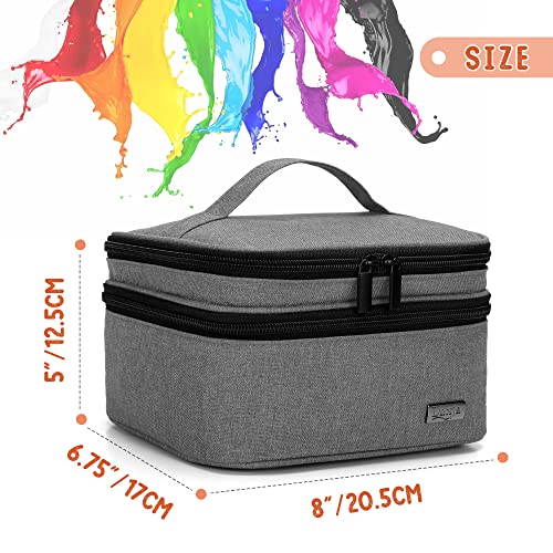 LUXJA Nail Polish Storage Case Holds 20 Bottles, Gray - color: Gray