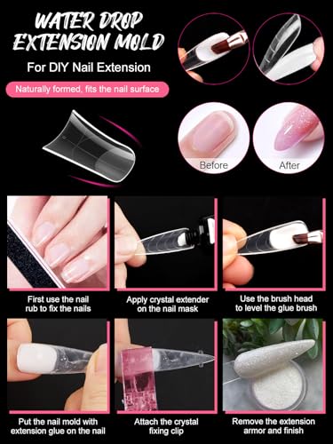 EBANKU Duck Nail Dual Forms for Poly Nail Extension 120PCS Medium Length - color: Duck Shape