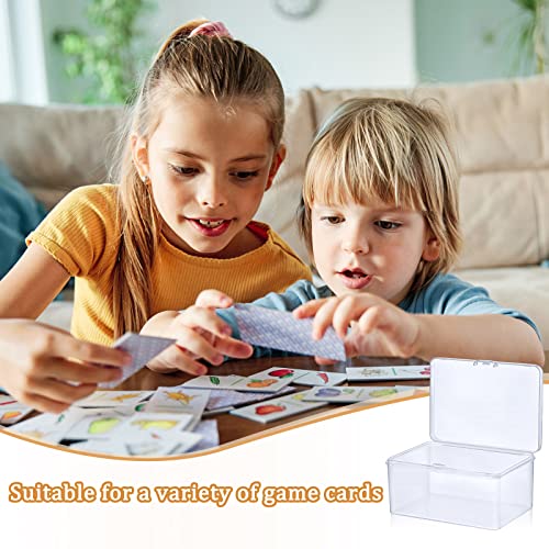 Qunclay 10 Pcs Playing Card Storage Box, Large Plastic Game Card Case