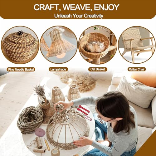 Upgrade 22Pcs Basket Weaving Tools Kit Supplies for Pine Needle Beginners