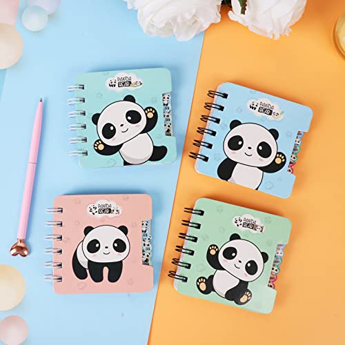 Mini Panda Notebooks for Kids,Kawaii Small Notebook Notepad for Girls - color: Happy Panda