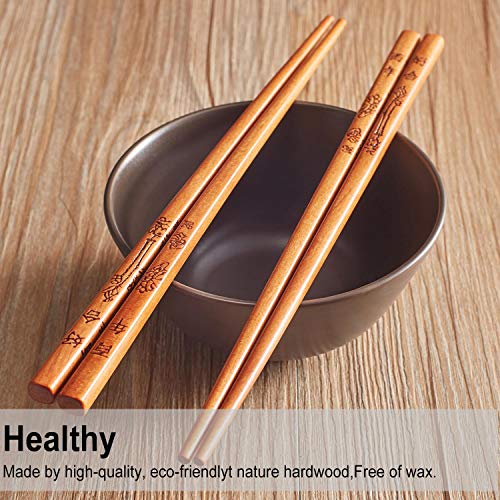 Chopstick Reusable Chinese style Chopsticks with Holder and Carrying Bag Chinese Traditional Stylish Set（2 Pairs） - color: Traditional Stylish (2 Pairs)