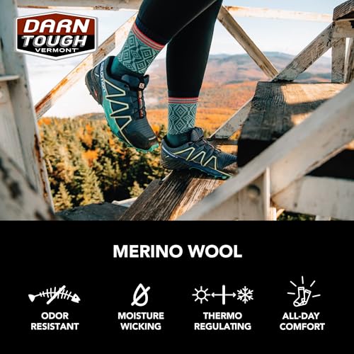 Darn Tough Women's Northwoods Micro Crew Lightweight Hiking Sock (Style 5013) - - color: Cranberry, size: Small