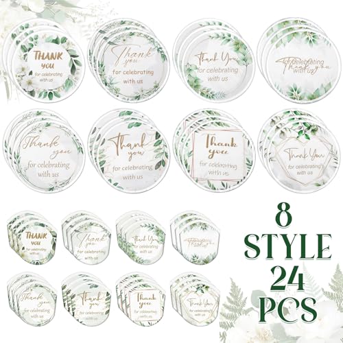 Gejoy 24 Pcs Wedding Party Flying Disc Hand Fans Foldable 8 Styles - color: Wedding Party