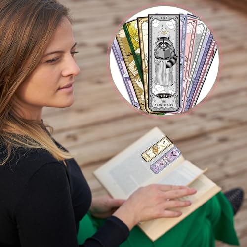 Wxiben 30 Pcs Tarot Fantasy Magnetic Bookmark Dark Romance Book Mark Page Clip - style: Tarot