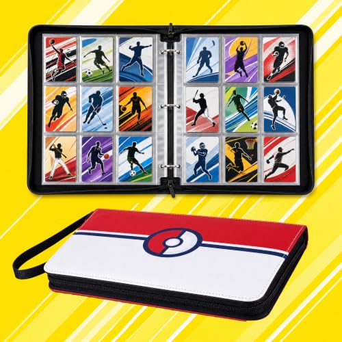 Card Binder, 9 Pocket 990 Card for Collectible Trading Card Albums - color: 990-RED-1