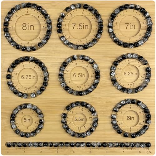 Petoysoso Bead Boards for Jewelry Making, Bamboo Beading Board for Jewelry Bracelet Making, Bracelet Bead Board, Bracelet Bead Board for Bracelet, Jewelry Making Supplies,Bracelet Tray 5"- 8" - size: Bracelet-M1