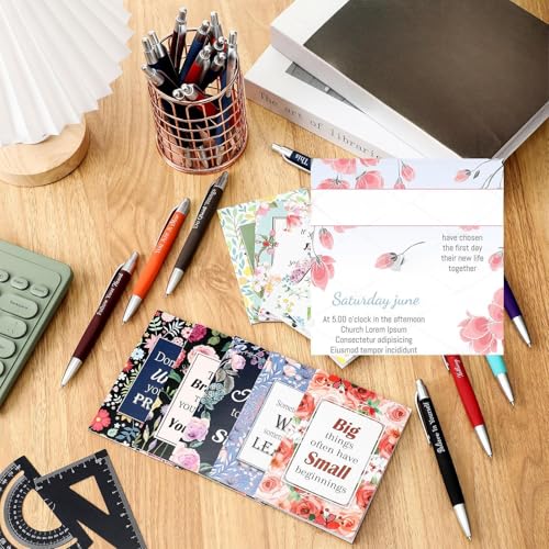 Yeaqee 72 Pcs Motivational Pen Notepad Gifts Bulk Set, Inspiring - style: Inspiring