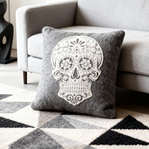 TIAMECH A4 Reusable Mandala Sugar Dead Skull Stencil for Painting - style: Mandala Skull