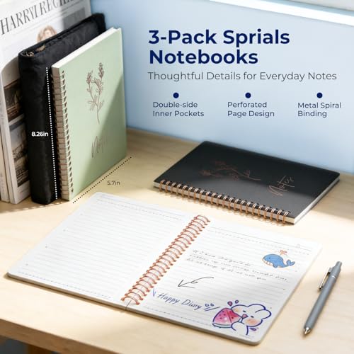 Nicpro 30PCS Cute Spiral Notebook Stationary Set For Women - size: 30pcs