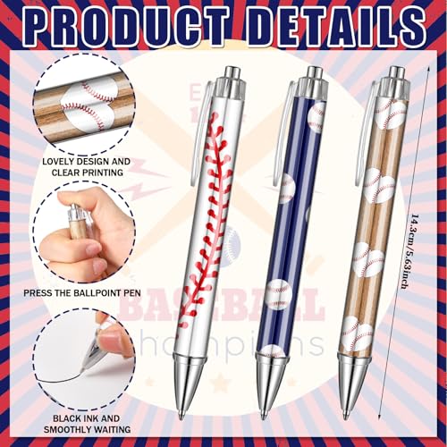 Resurhang Baseball Party Favors Gifts Bulk Baseball Spiral Notebook Pens - style: Baseball