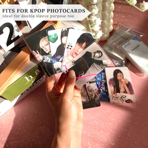 200 Kpop Photocard Sleeves fits 2x3 Instax Mini Film Sheet Protectors - color: Clear/200, size: 60x90mm