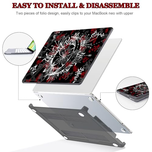 Gothic Pattern Black Case for 2026 MacBook Neo 13 Inch A18 Pro A3404 - color: Gothic