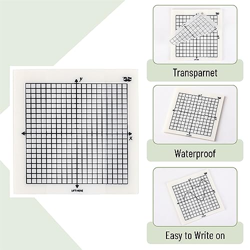 Mr. Pen- Transparent Graph Sticky Notes, 3x3 Inch, 6 Pads, 50 Sheets/Pad