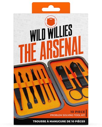 Wild Willies 10-Piece Manicure & Pedicure Kit - Compact Travel Nail Set