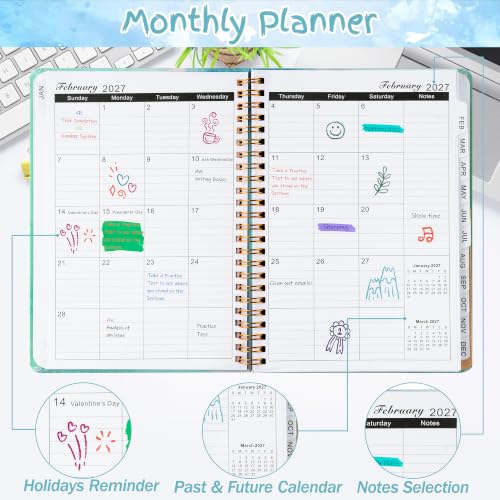 Xqumoi 2027 A5 Planner New Beginning Blue Weekly and Monthly Planner Gift - color: New Beginning 2027, size: A5
