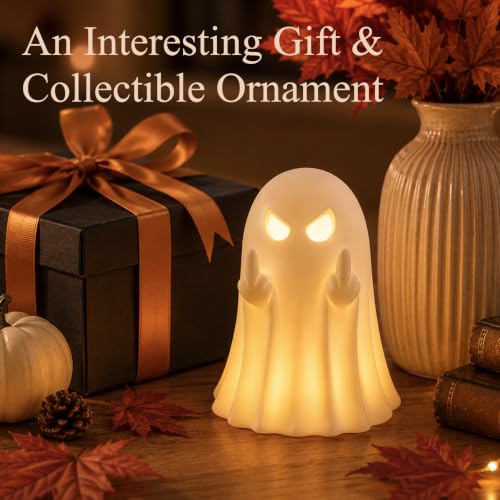Halloween Ghost Figurine Cute Spooky Ghost Statue White - color: White Evil Ornament