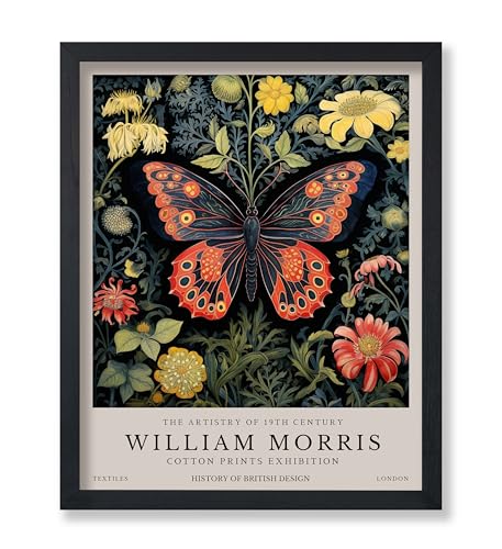 Poster Master William Morris Poster - Butterfly Print - Flower Art - Botanical Art - Exhibition Print - Textile Pattern Design - Floral Illustration - Living Room or Farmhouse Wall Decor - 8x10 UNFRAMED Wall Decor - color: Style-10, size: 8"L x 10"W