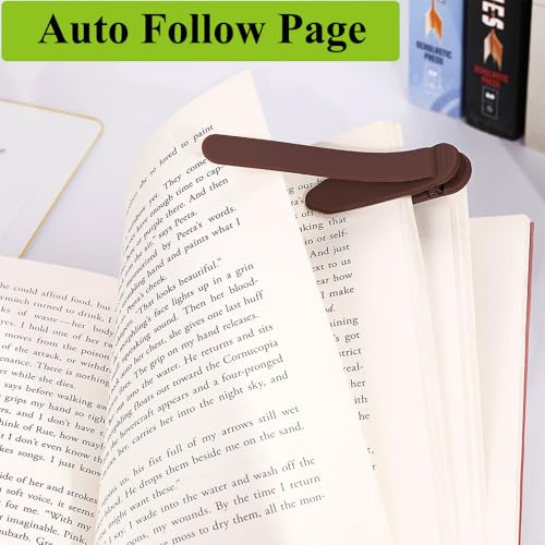 3Pcs Bookmark Book Marks, Silicone Book Marks for Reading Women Men Kids Book Lovers, Automatic Book Mark Smart Book Marker Clip Page Holder Reading Accessories School Supplies Gifts for Students - color: 1 Dark Coffee + 1 Light Coffee + 1 Milky White