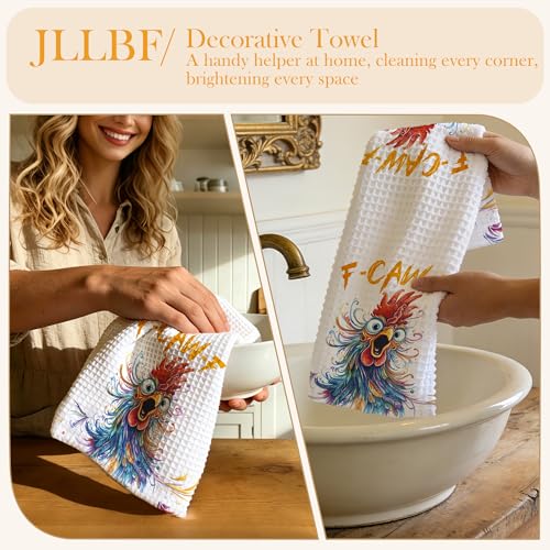 Funny Chicken Kitchen Towels 16x24 Inch, Chicken Gifts for Women Men Lovers, Sarcastic Farm Animal Hand Tea Towels for Farmhouse Kitchen Bathroom Decor - color: Chicken