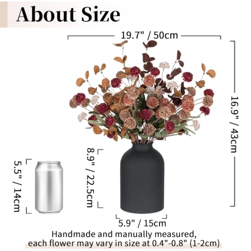 BLOSMON Fall Brown Flowers for Centerpieces, Dining Room Table Decoration - color: Coffee Brown