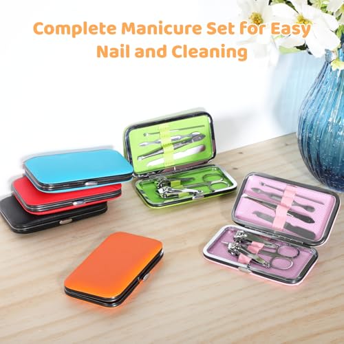 30 Set 7-in-1 Stainless Manicure Kit, Portable Travel Nail Care Gift Pack