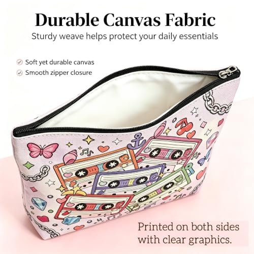 Korean Singer Group Makeup Bag, Cat Eyes Kpop Music Inspired Cosmetic Bags, Purse Gift for K-Pop Lovers (Style-01) - color: Style-01